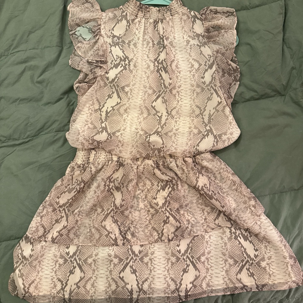 Snakeskin print dress